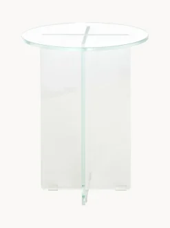 Mesa Auxiliar Redonda Iris, Tablero De Vidrio