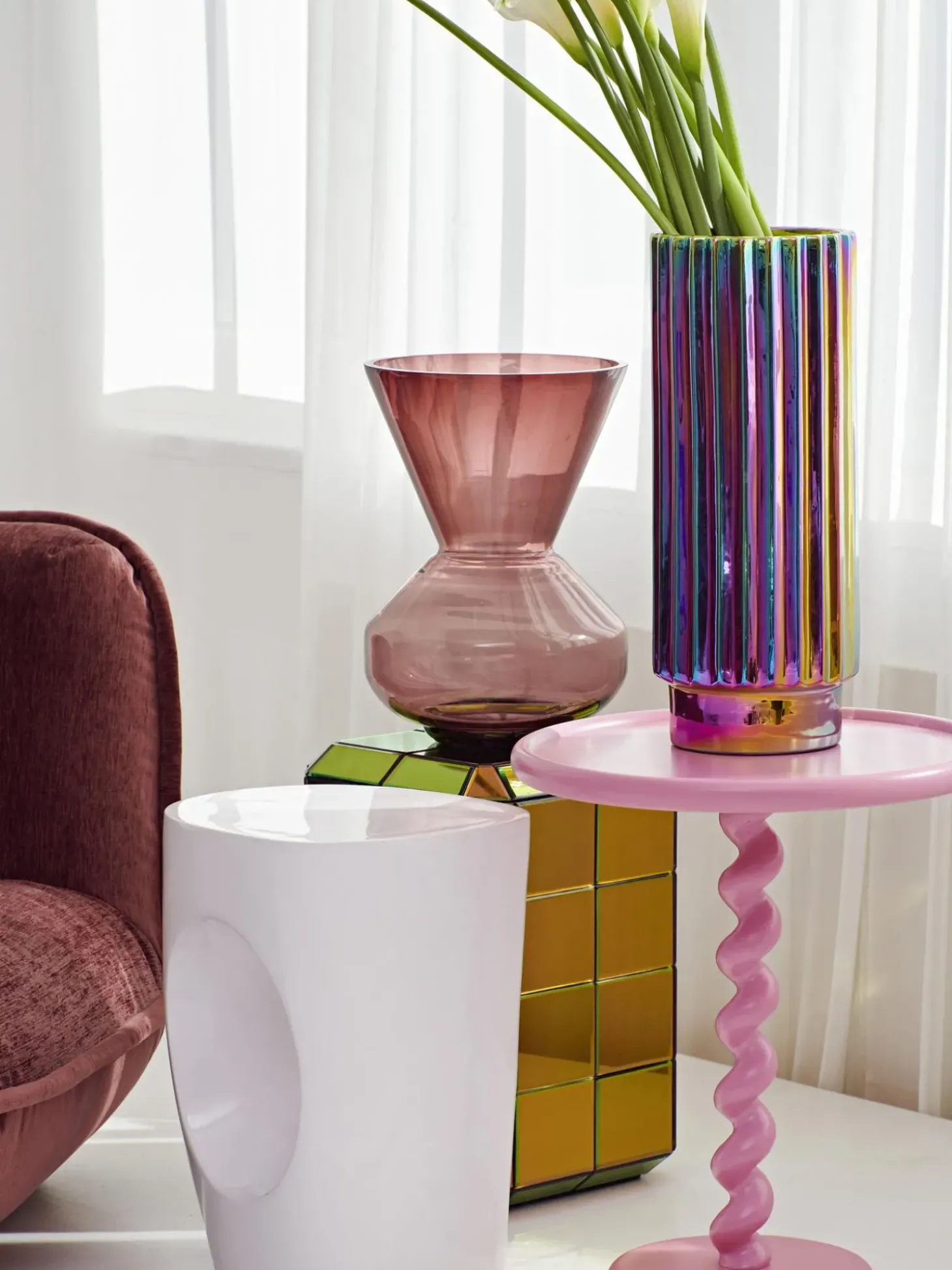 Mesa Auxiliar Redonda Twister