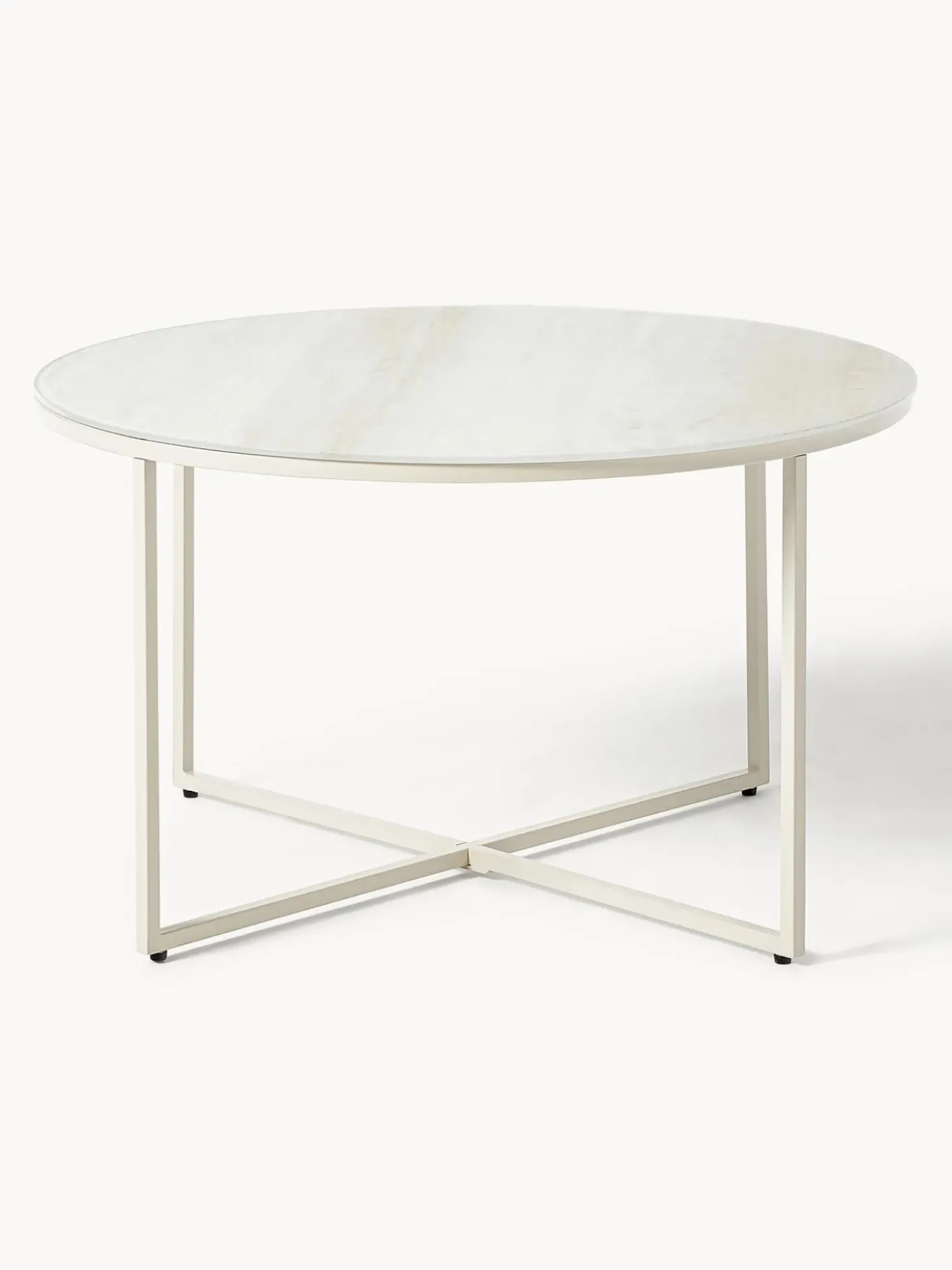 Mesa De Centro Antigua, Tablero De Vidrio En Aspecto Marmol