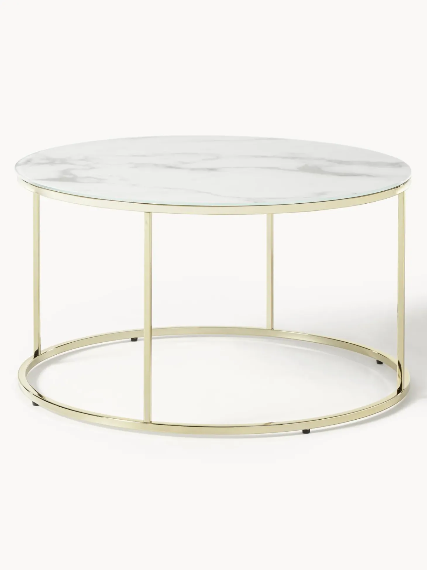 Mesa De Centro Antigua, Tablero De Vidrio En Aspecto Marmol