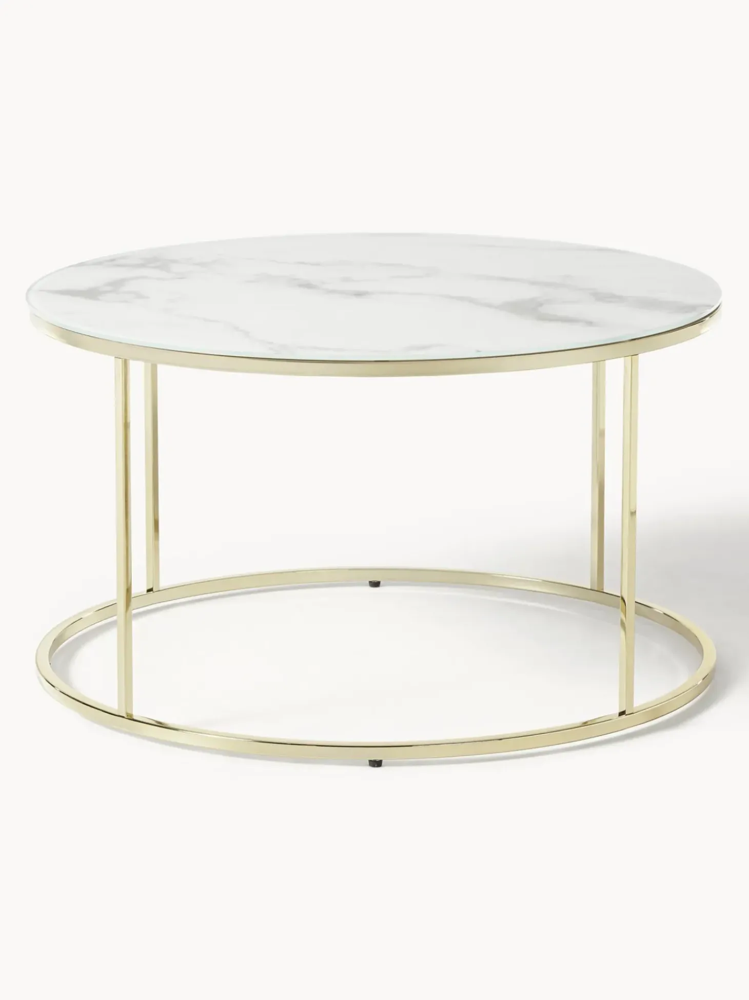 Mesa De Centro Antigua, Tablero De Vidrio En Aspecto Marmol