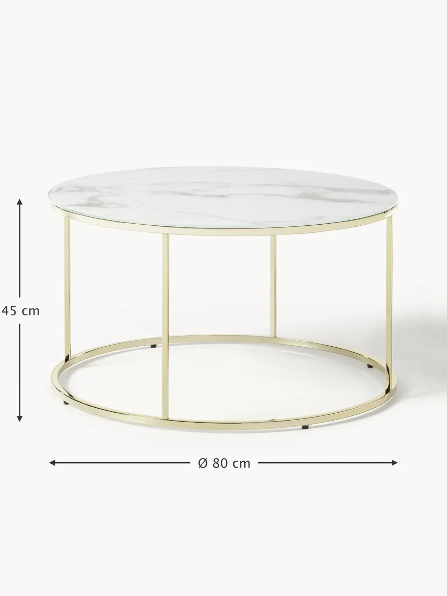 Mesa De Centro Antigua, Tablero De Vidrio En Aspecto Marmol