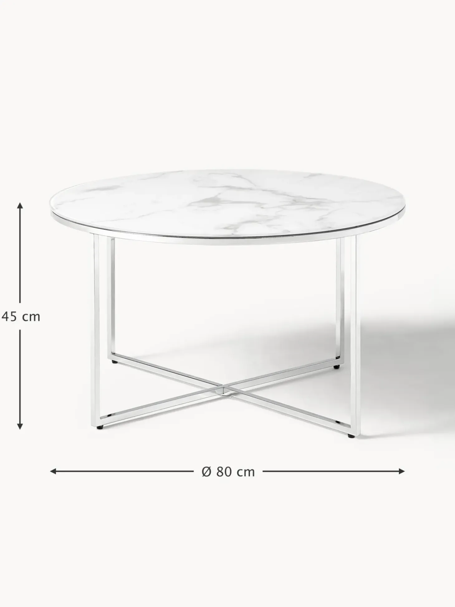 Mesa De Centro Antigua, Tablero De Vidrio En Aspecto Marmol