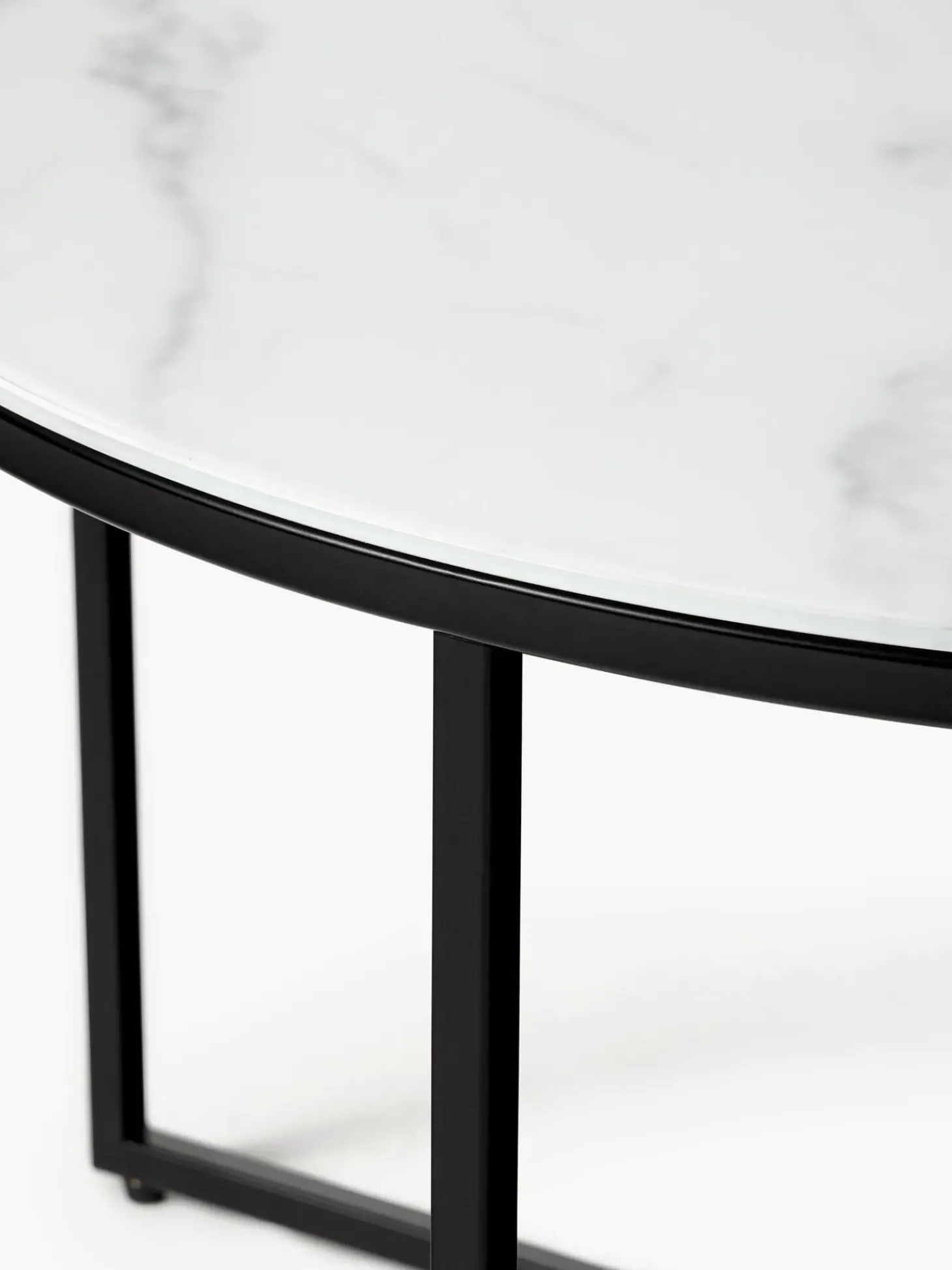 Mesa De Centro Antigua, Tablero De Vidrio En Aspecto Marmol