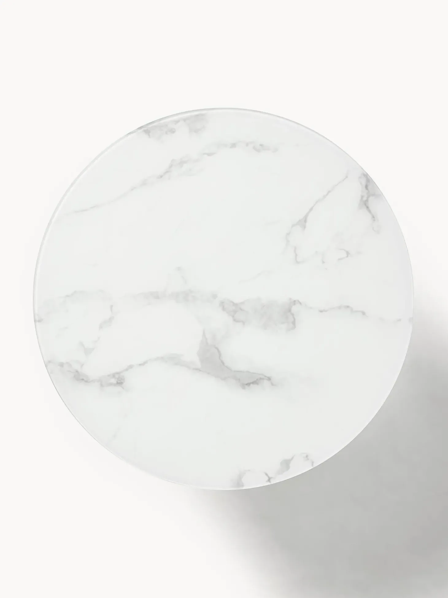 Mesa De Centro Antigua, Tablero De Vidrio En Aspecto Marmol