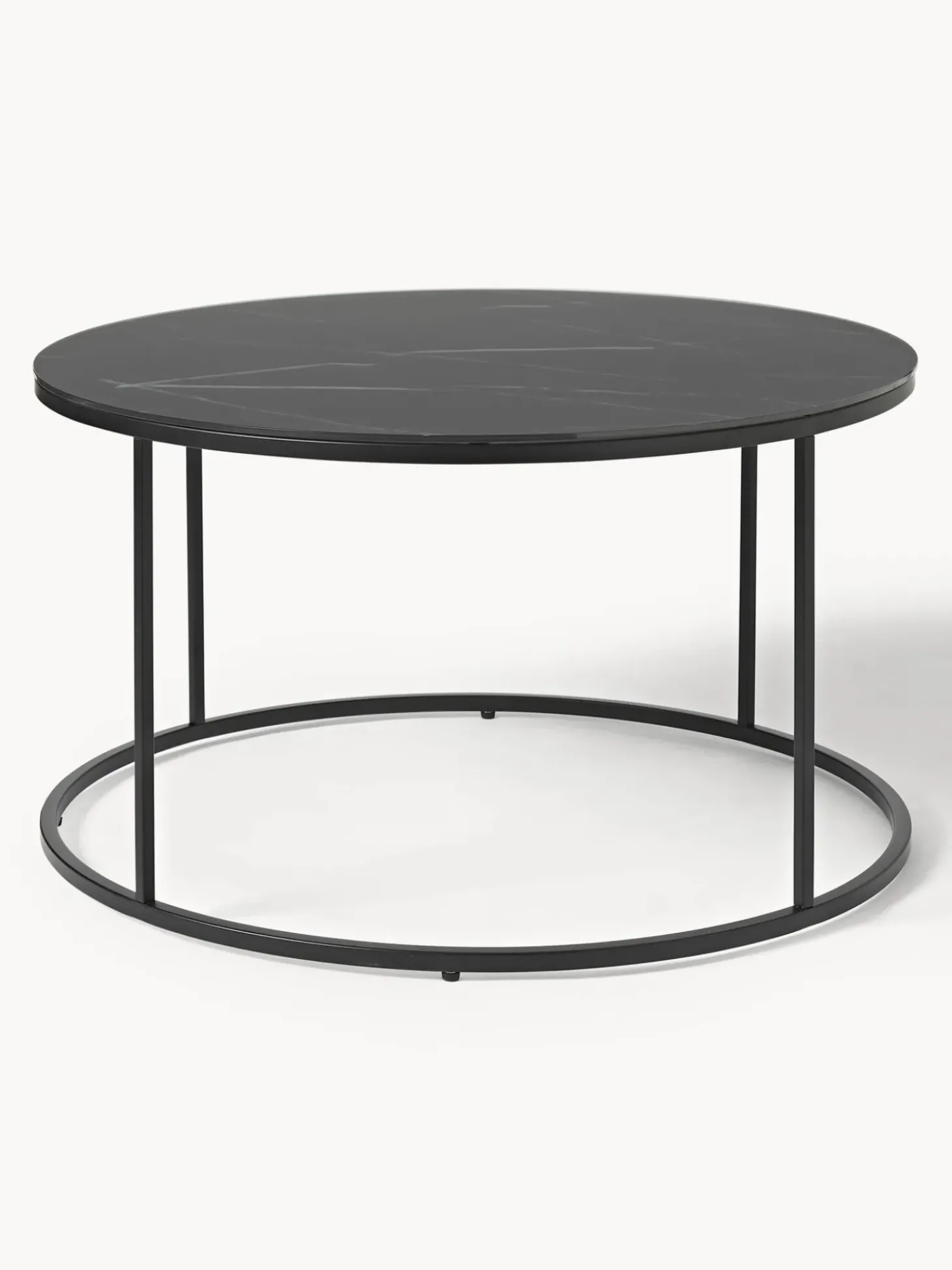 Mesa De Centro Antigua, Tablero De Vidrio En Aspecto Marmol