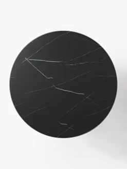 Mesa De Centro Antigua, Tablero De Vidrio En Aspecto Marmol