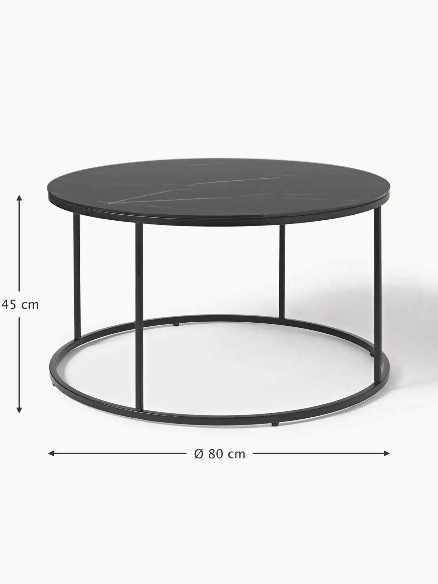 Mesa De Centro Antigua, Tablero De Vidrio En Aspecto Marmol