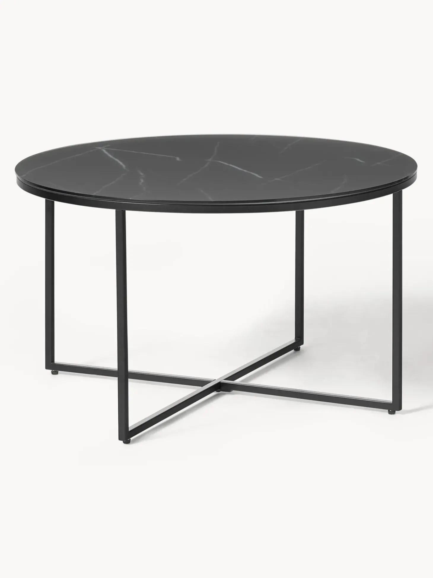 Mesa De Centro Antigua, Tablero De Vidrio En Aspecto Marmol