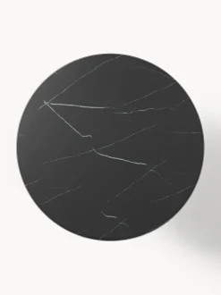 Mesa De Centro Antigua, Tablero De Vidrio En Aspecto Marmol