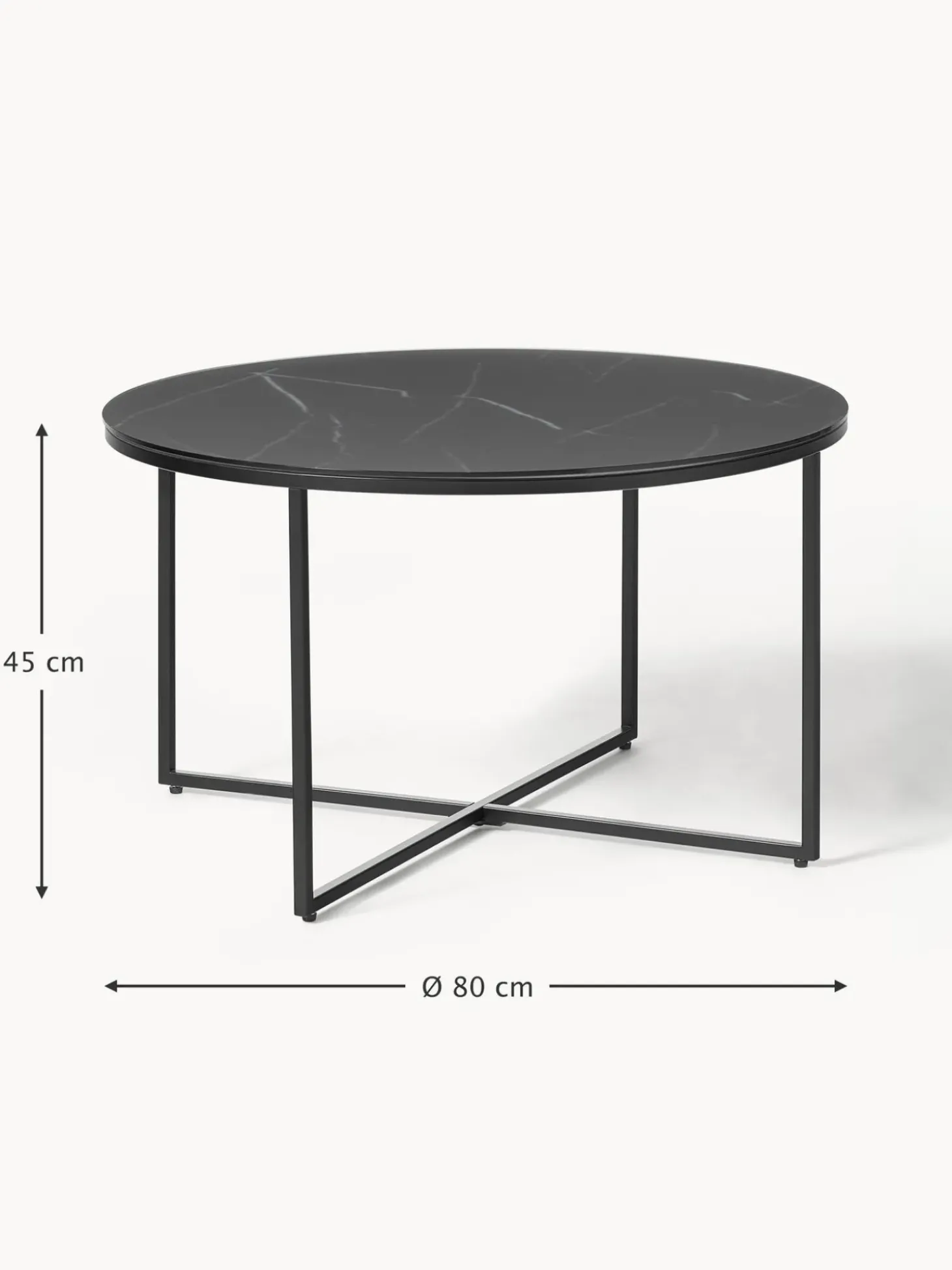 Mesa De Centro Antigua, Tablero De Vidrio En Aspecto Marmol