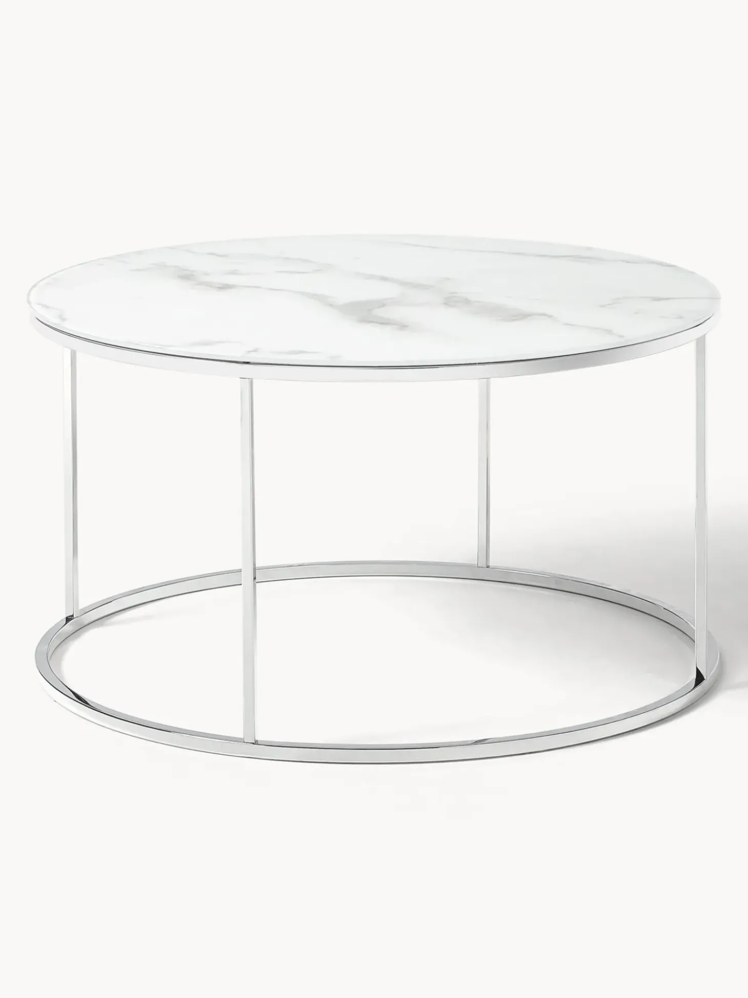 Mesa De Centro Antigua, Tablero De Vidrio En Aspecto Marmol