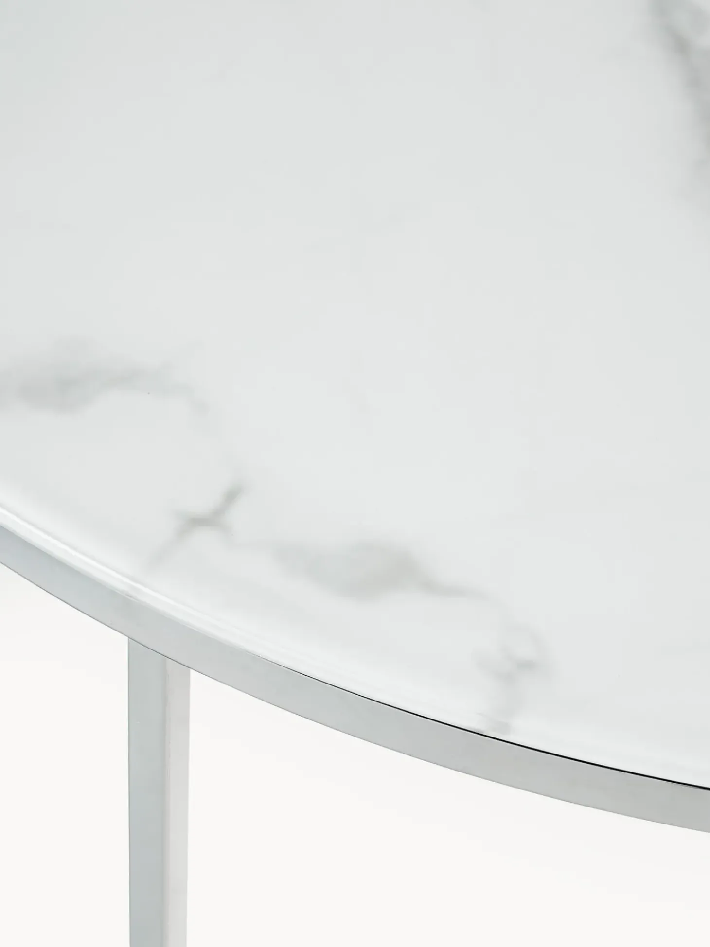 Mesa De Centro Antigua, Tablero De Vidrio En Aspecto Marmol