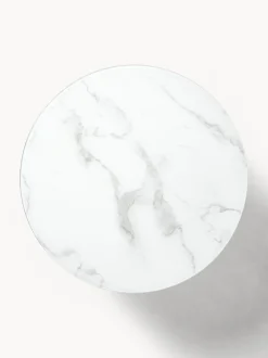 Mesa De Centro Antigua, Tablero De Vidrio En Aspecto Marmol