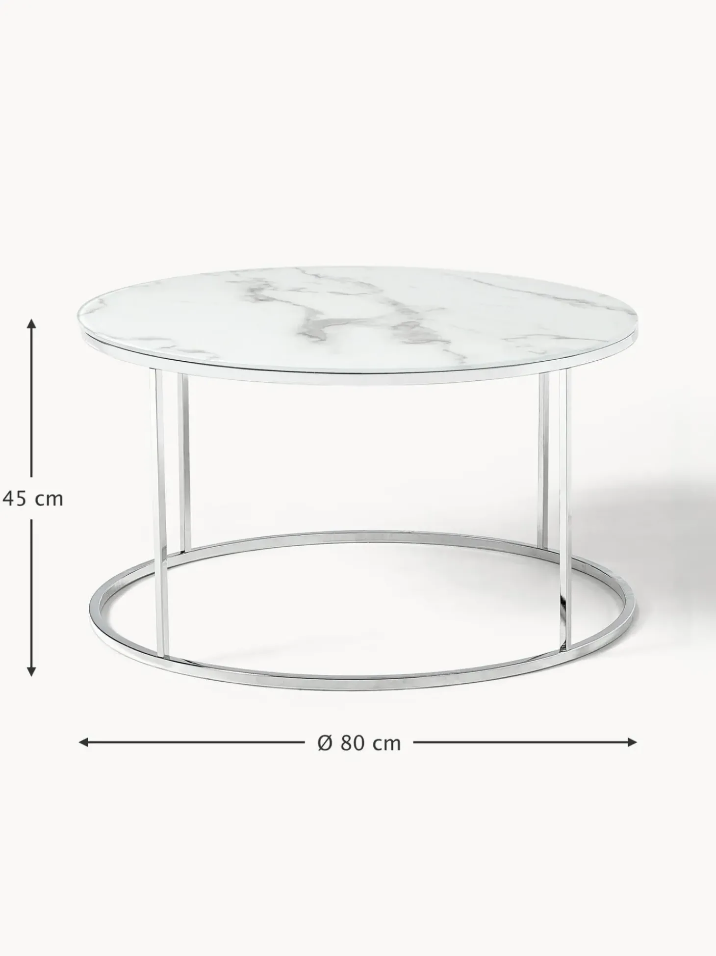 Mesa De Centro Antigua, Tablero De Vidrio En Aspecto Marmol