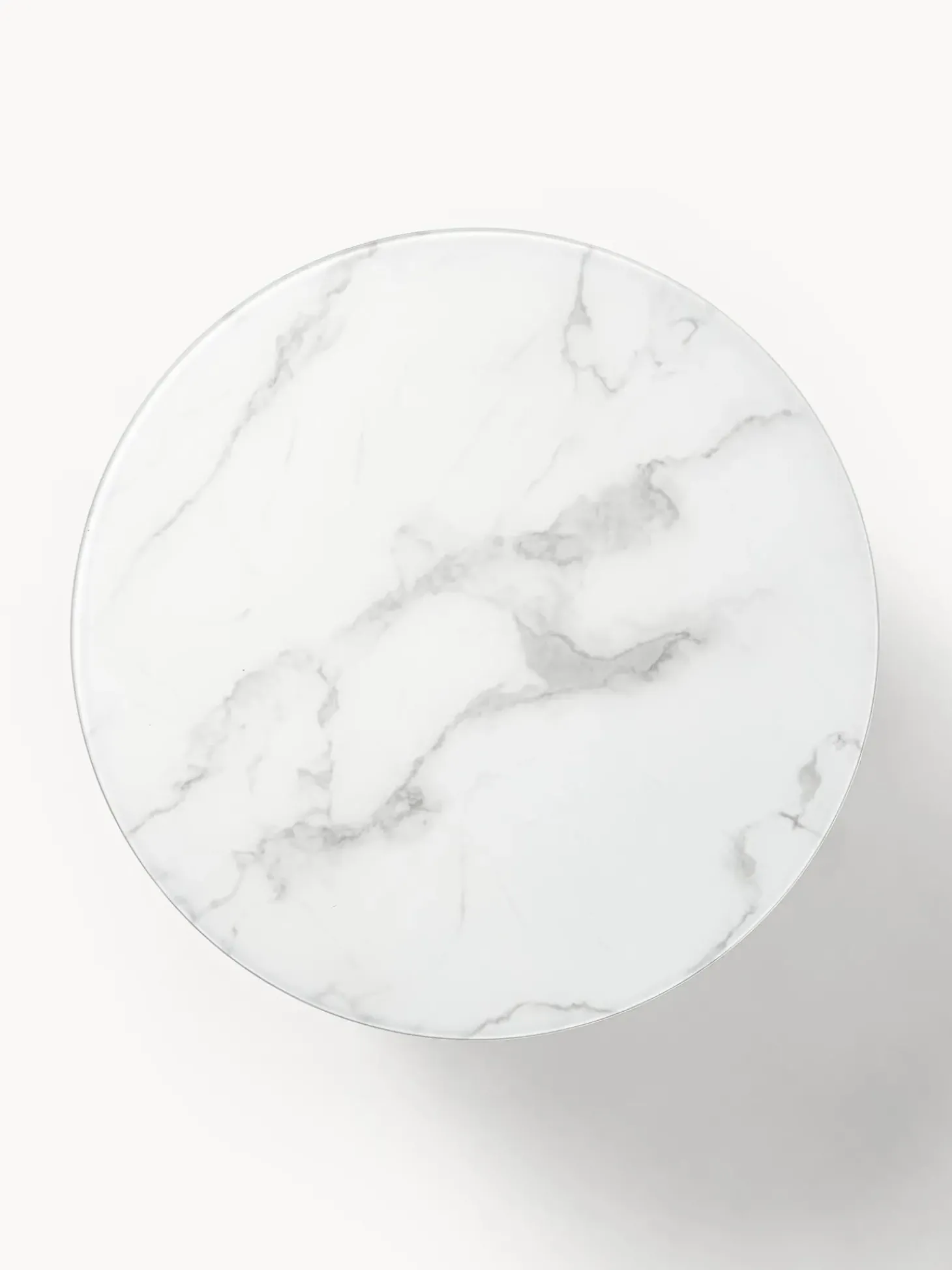 Mesa De Centro Antigua, Tablero De Vidrio En Aspecto Marmol