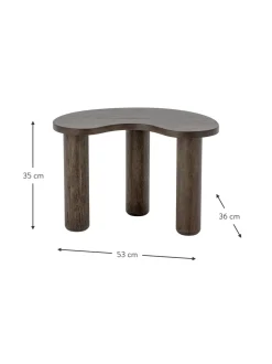 Mesa De Centro De Madera De Caucho Con Forma Organica Luppa