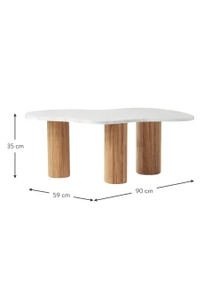 Mesa De Centro De Marmol Con Forma Organica Naruto