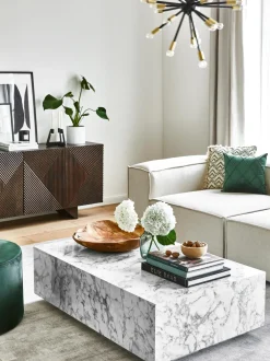 Mesa De Centro En Look Marmol Lesley