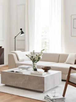 Mesa De Centro En Look Travertino Lesley