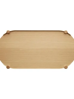 Mesa De Centro Ovalada De Madera De Roble Woody