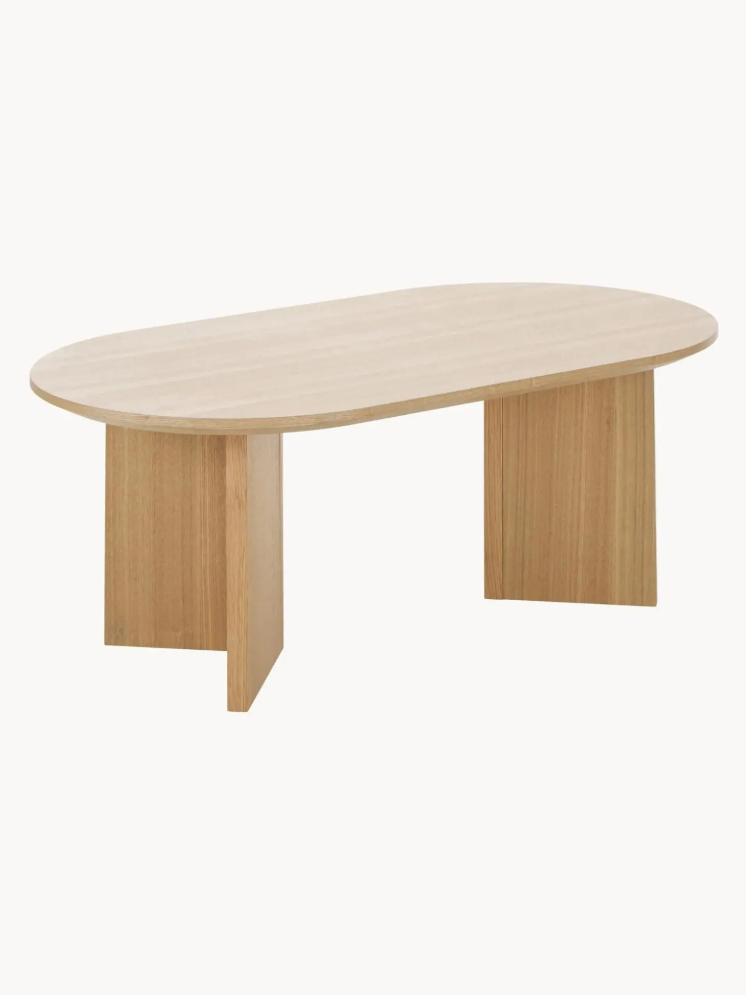 Mesa De Centro Ovalada De Madera Toni