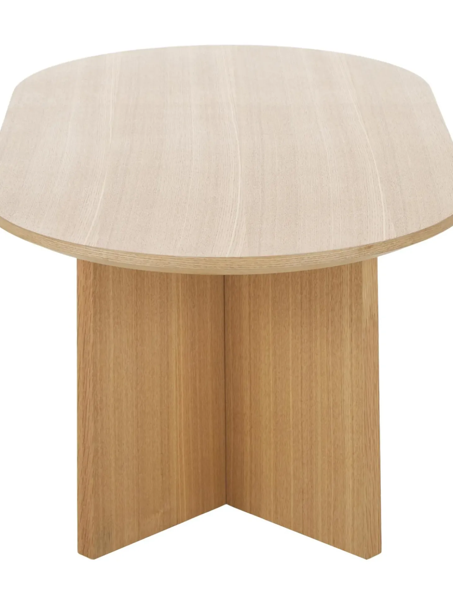 Mesa De Centro Ovalada De Madera Toni