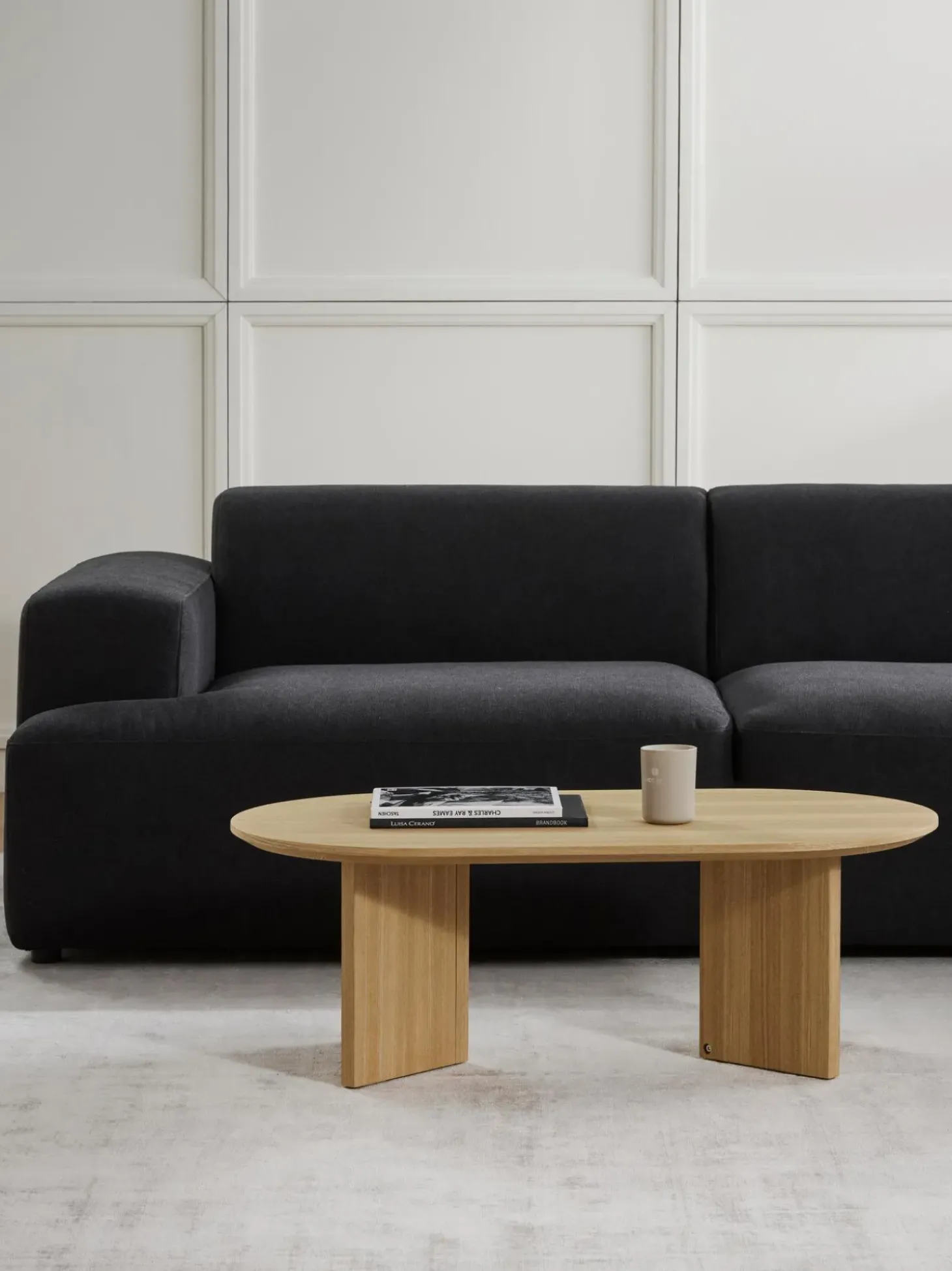 Mesa De Centro Ovalada De Madera Toni