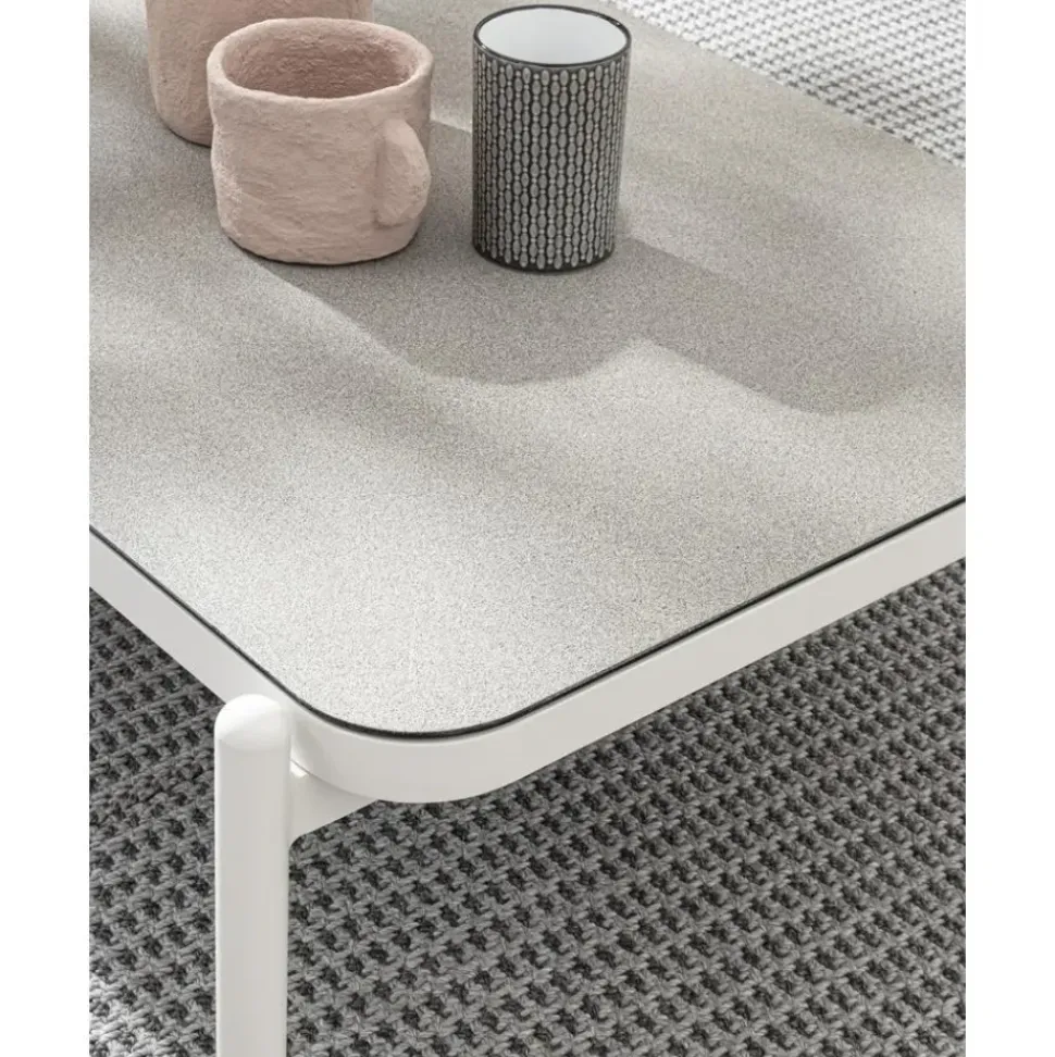 Mesa De Centro Para Exterior Florencia, Con Tablero De Cristal