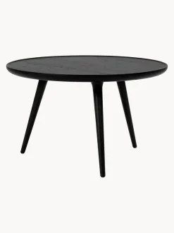 Mesa De Centro Redonda Artesanal De Madera De Roble Accent