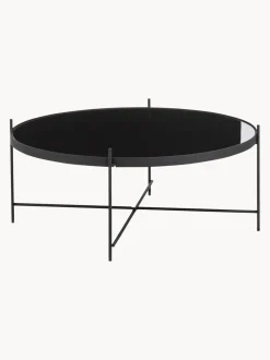 Mesa De Centro Redonda Cupid, Tablero De Vidrio Extraible