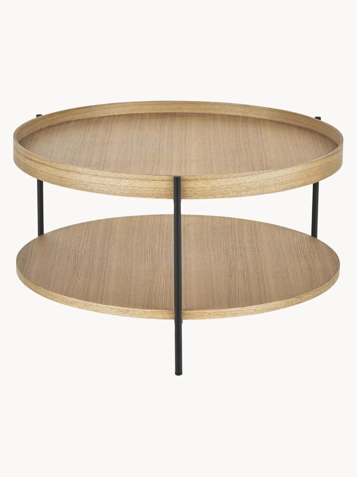 Mesa De Centro Redonda De Madera Renee