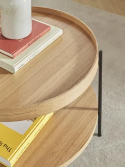 Mesa De Centro Redonda De Madera Renee