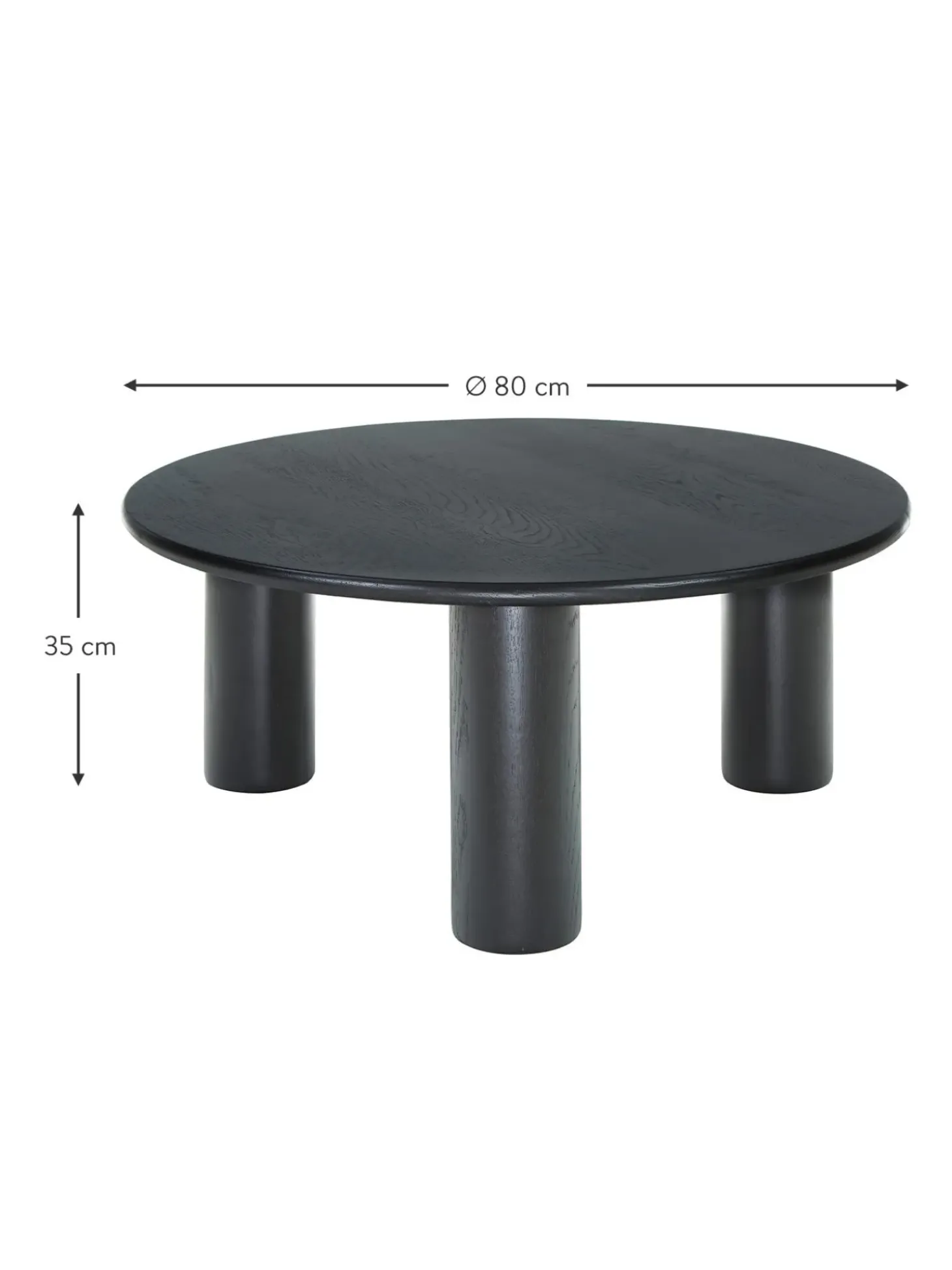 Mesa De Centro Redonda De Roble Didi