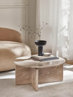 Mesa De Centro Redonda De Travertino Marisa