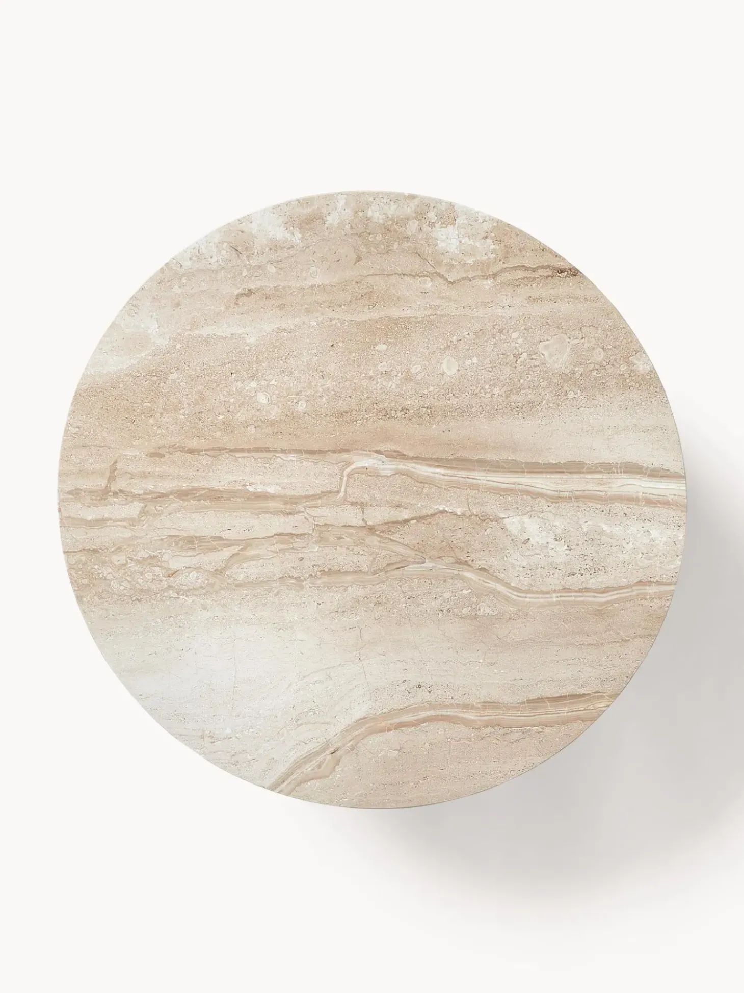 Mesa De Centro Redonda De Travertino Marisa