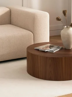 Mesa De Centro Redonda De Madera Dan