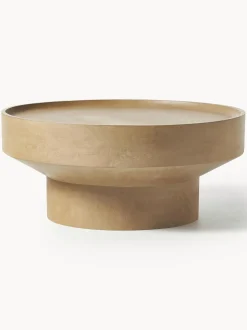 Mesa De Centro Redonda De Madera De Mango Benno