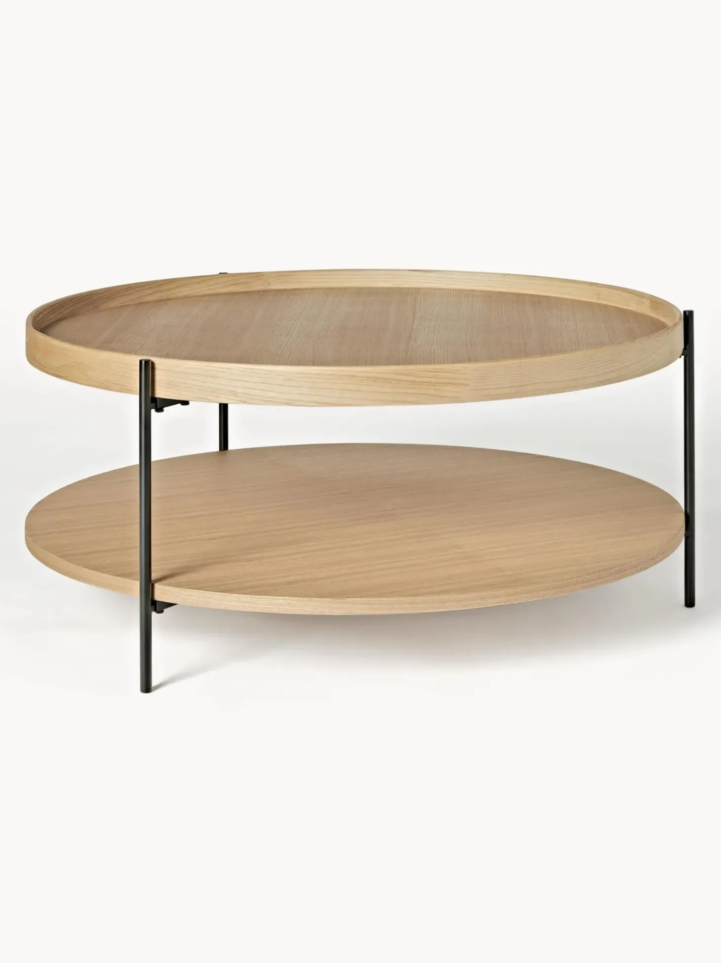 Mesa De Centro Redonda De Madera Renee