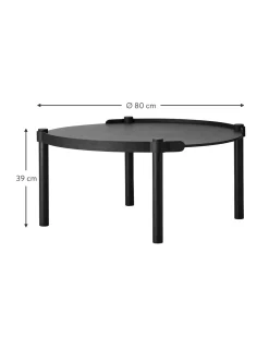 Mesa De Centro Redonda De Madera De Roble Woody