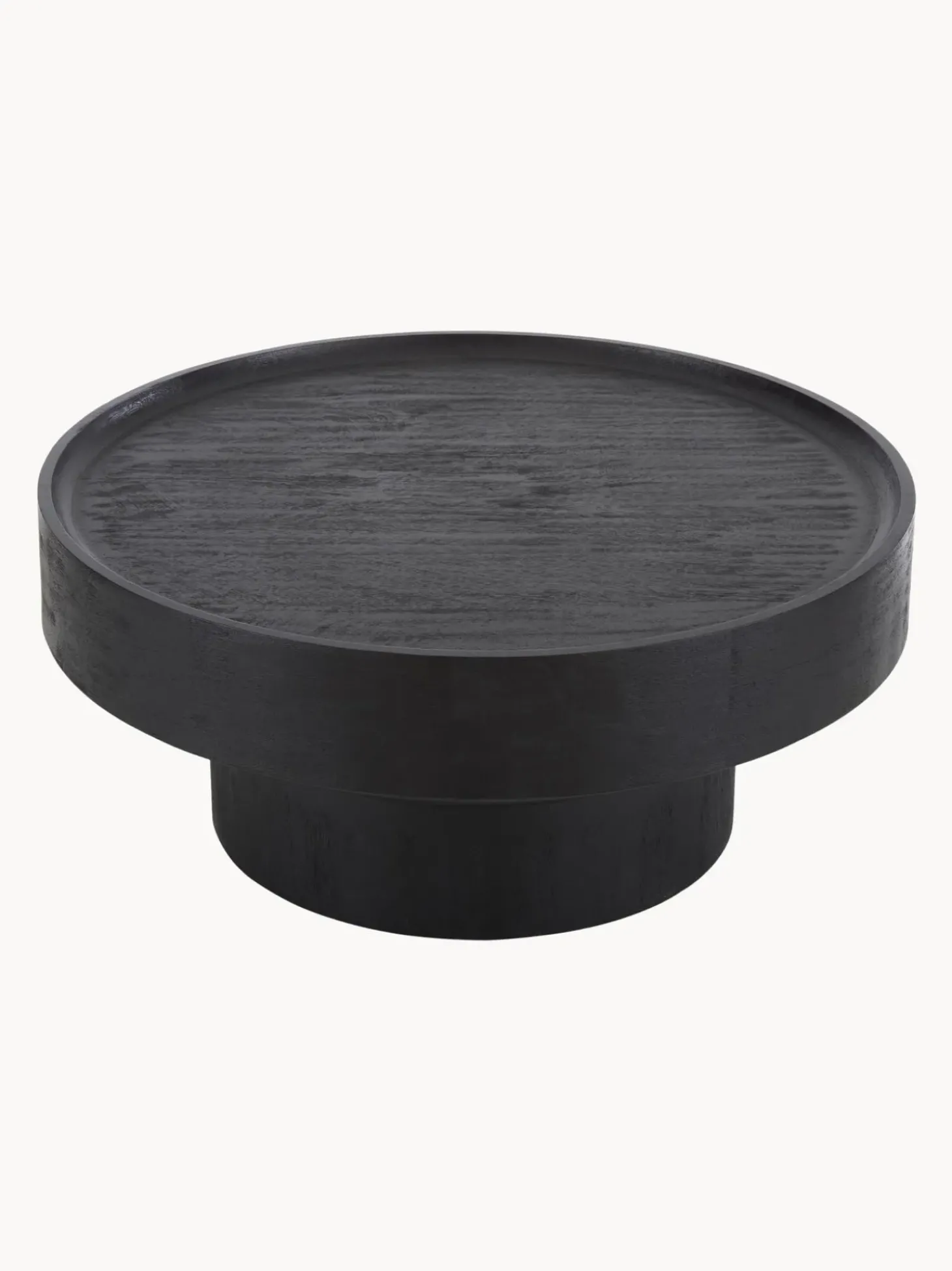 Mesa De Centro Redonda De Madera De Mango Benno