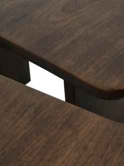 Mesa De Centro Redonda De Madera De Mango Match, 2 Pzas.