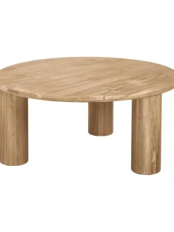 Mesa De Centro Redonda De Roble Didi