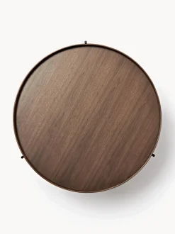 Mesa De Centro Redonda Grande De Madera Renee