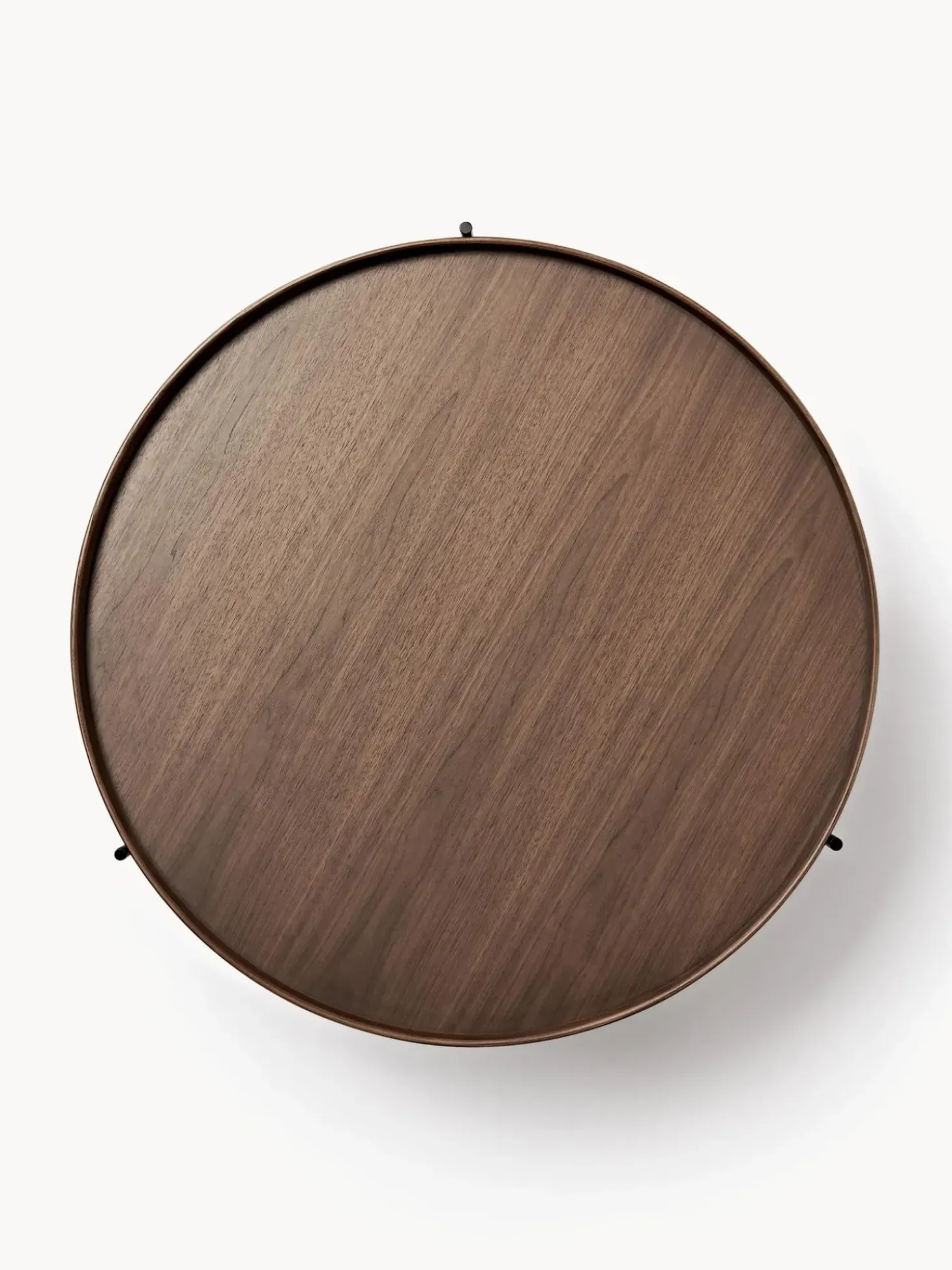 Mesa De Centro Redonda Grande De Madera Renee