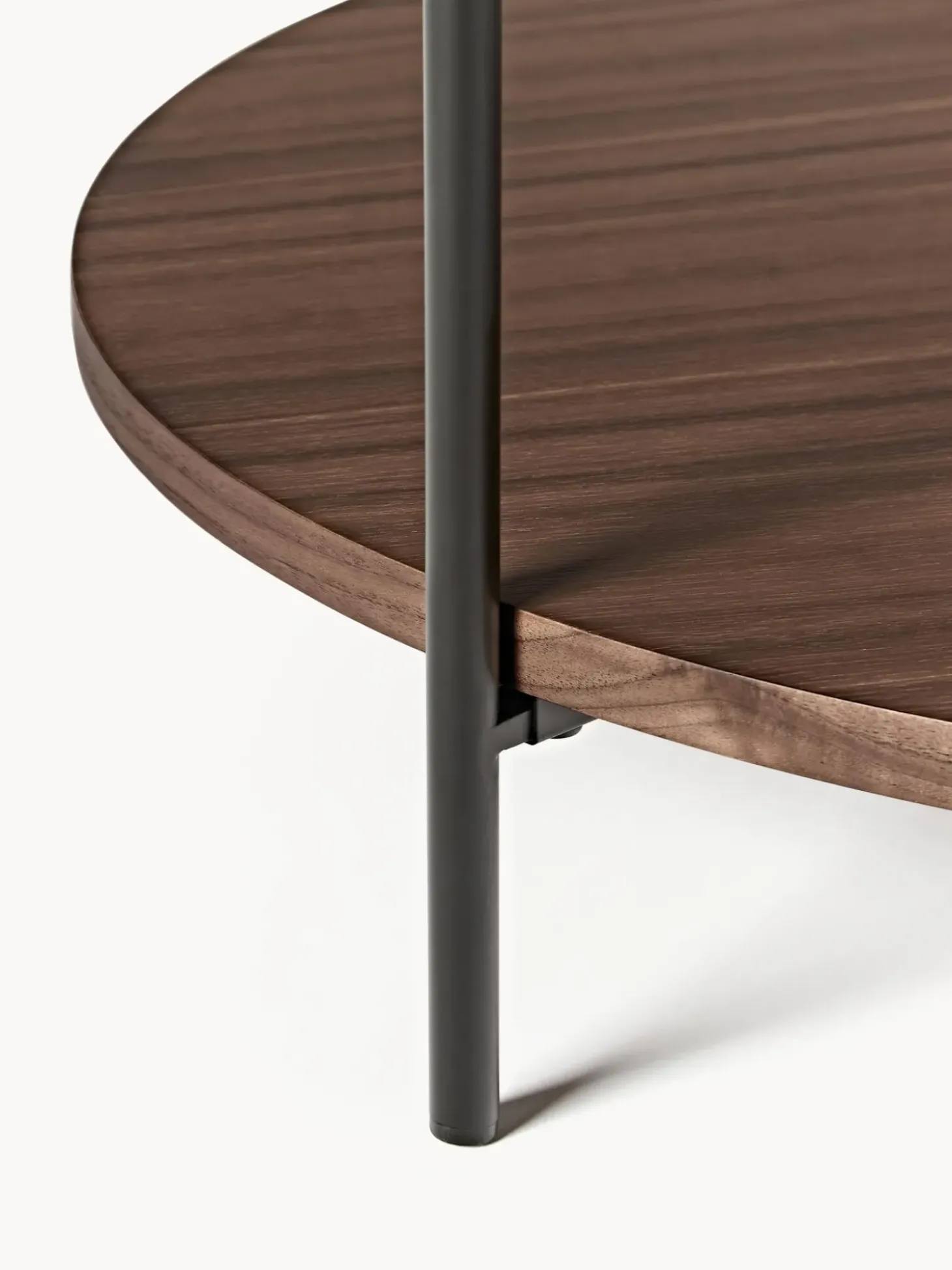 Mesa De Centro Redonda Grande De Madera Renee