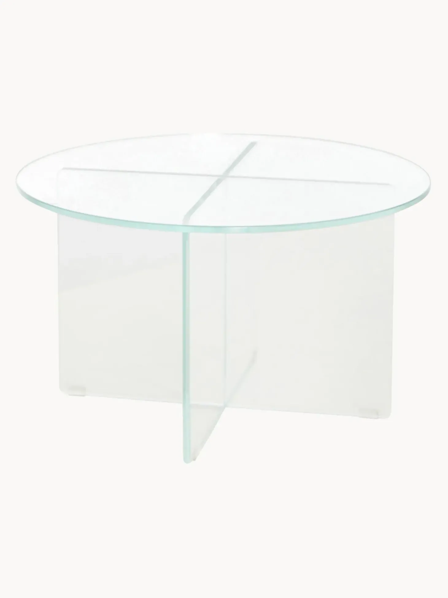 Mesa De Centro Redonda Iris, Tablero De Vidrio