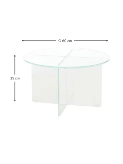 Mesa De Centro Redonda Iris, Tablero De Vidrio