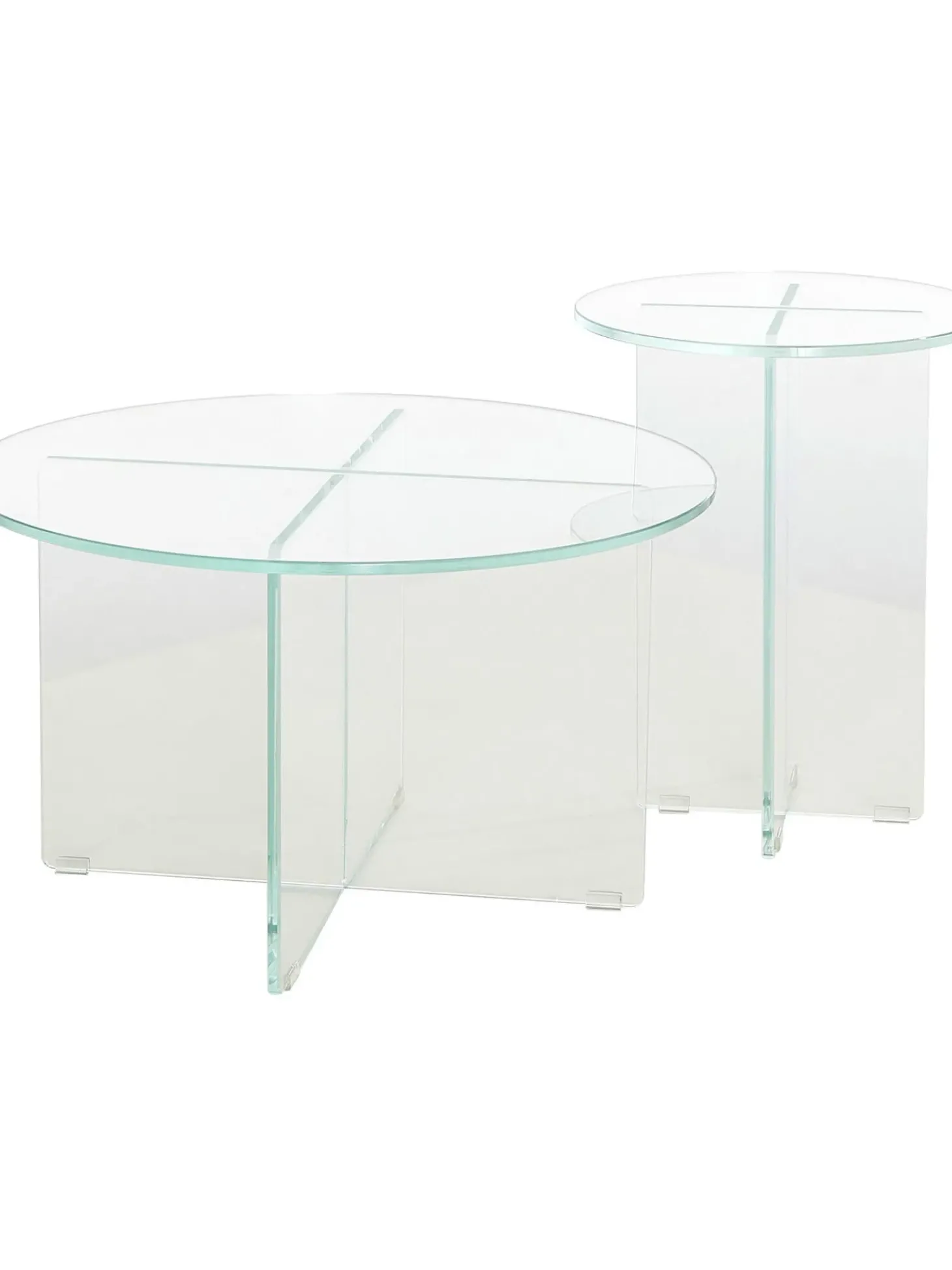 Mesa De Centro Redonda Iris, Tablero De Vidrio