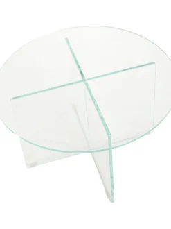 Mesa De Centro Redonda Iris, Tablero De Vidrio